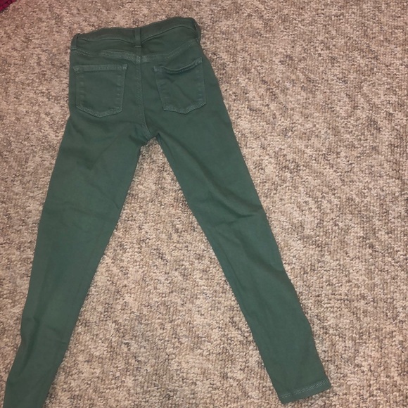 Olive green ripped jeans - Picture 2 of 2
